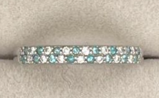 4281 - Platinum Paraiba & Diamond Ring